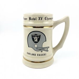 NFL Oakland Raiders Super Bowl XV Champions Ceramic Beer Stein / Mug